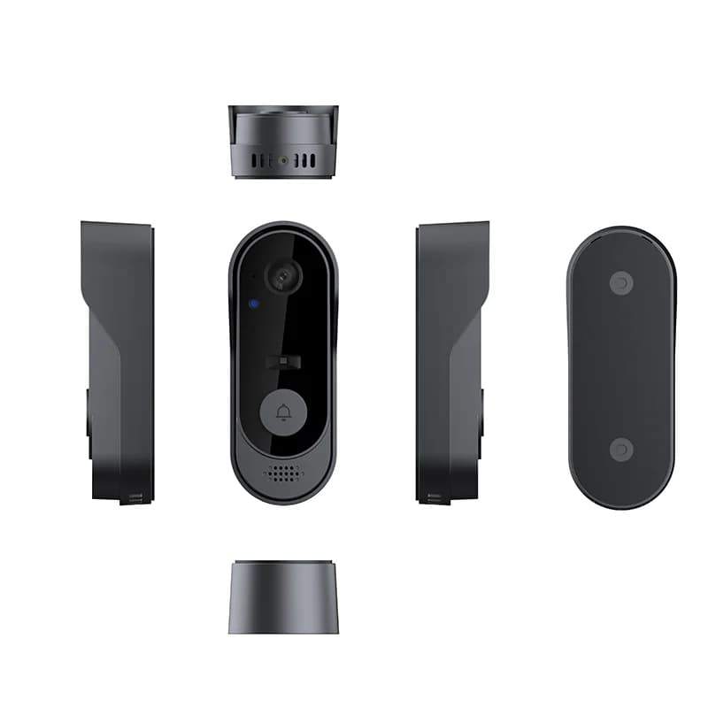 2MP 1080P Tuya APP Campanello IP WIFI a basso consumo con campanello interno Citofono visivo per porte Telecamera per porte con spioncino