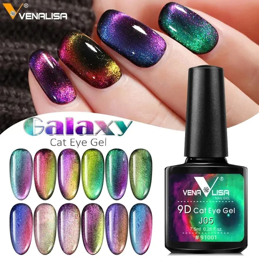 Venalisa 9D Cat Eyes Magnetic Gel Polish Kit 7.5ml Professional Nail Art Manicure Enamel Lacquer for Nail Design