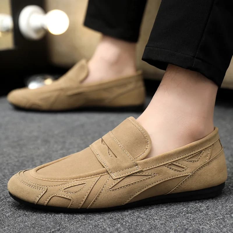 Mocassini da uomo primaverili, scarpe casual, scarpe in tessuto, scarpe comode, traspiranti per la guida, slip-on.