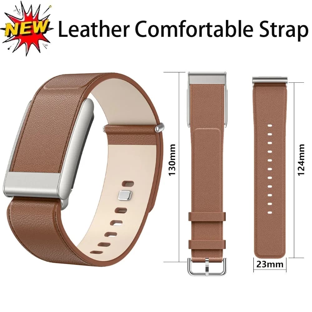 Cinturino in Pelle per Whoop 5.0 con Chiusura in Metallo, Braccialetto Sportivo Comodo e Traspirante alla Moda per Accessori Whoop 5.0 MG