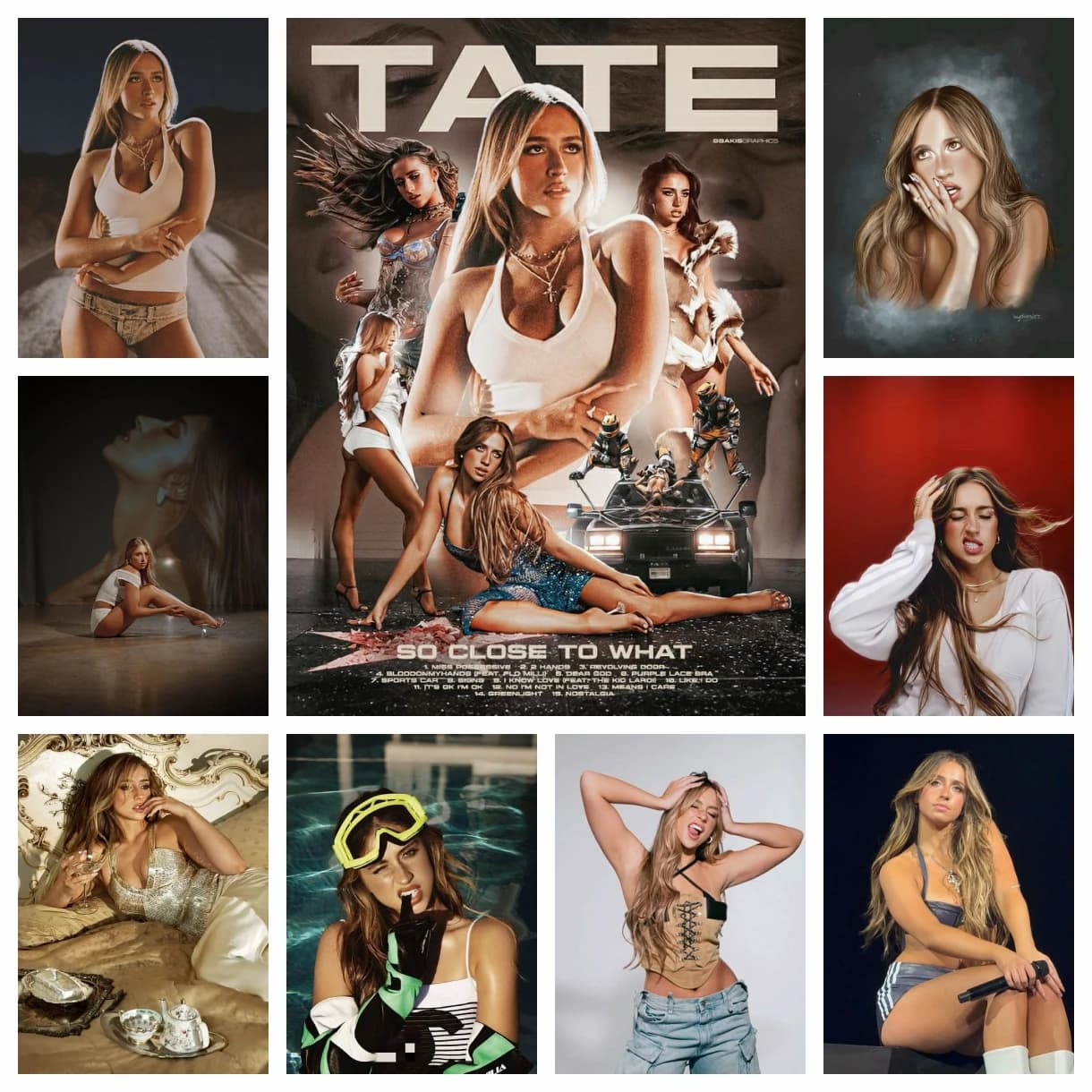 Tate McRae 5D Diamond Painting Pop Singer Music Portrait DIY Rhinestone Decor Mosaic Wall Sticker Hand Diamond Embroidery