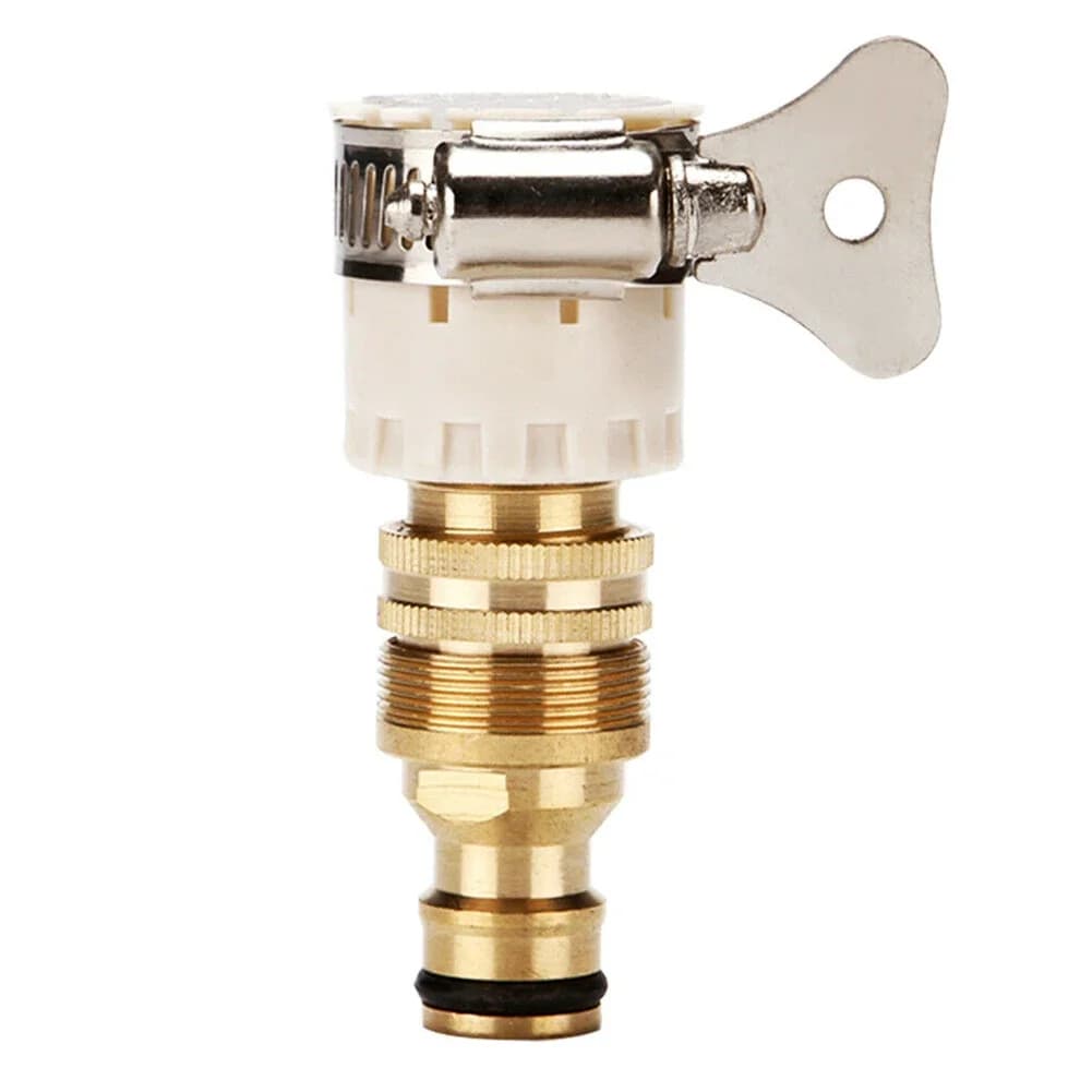 Adattatore universale per rubinetto per tubo flessibile Connettore per rubinetto Rubinetto in lega di alluminio 3 in 1 Connettore rapido Giunto di accoppiamento per irrigazione da giardino