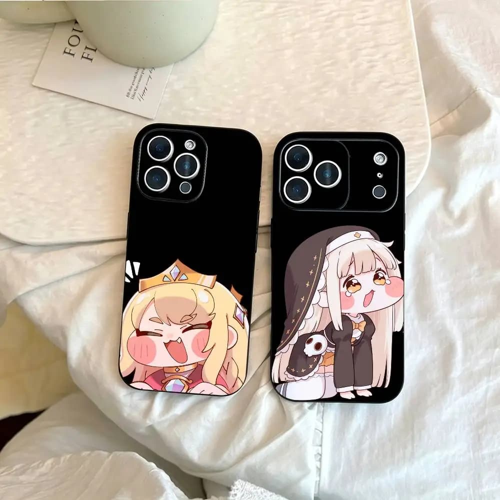 Trickcal Chibi Go G-Game Phone Case For iPhone 17, 16,15,14,13,12,11 Plus,Pro Max, Others Soft Black Cover