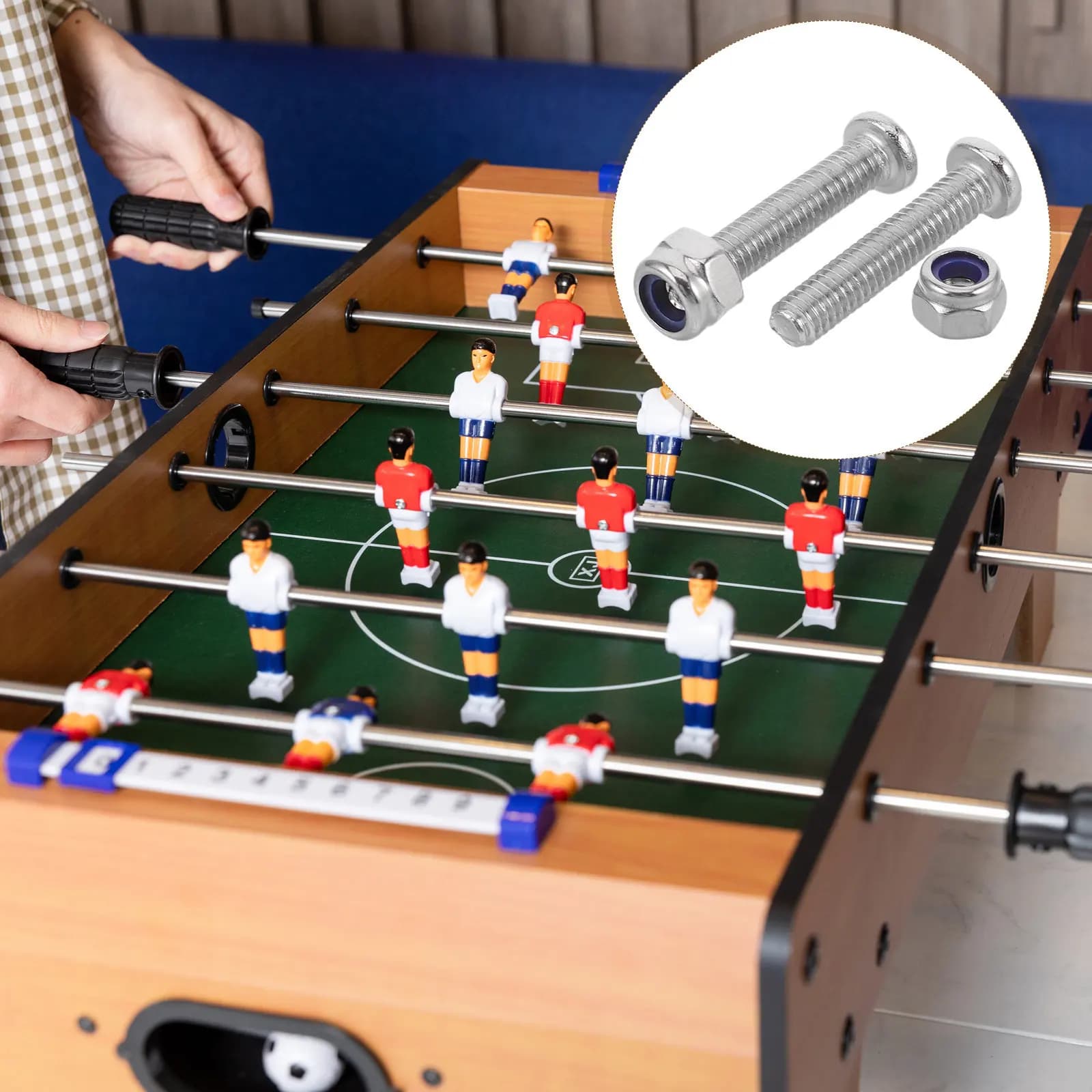12 Set di Viti per Calcio Balilla M4x20mm, Elementi di Fissaggio in Metallo per Manutenzione Tavoli da Calcio Balilla, Parti di Ricambio Robuste, Kit Hardware