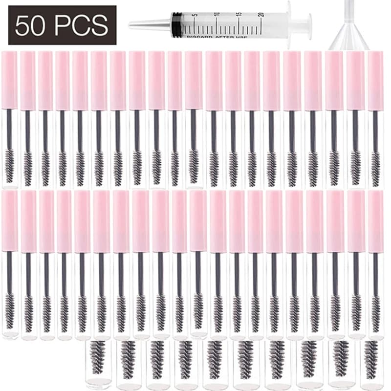 Vacuum Mascara pipe 10 ml cosmetic container empty eyelash tubes containers for Mascara with travel accessory wand with funnel and syringe