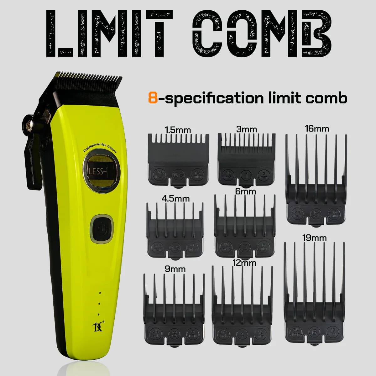 Professional Haircuts with Brushless Motor to Exterior Roll DK 7500RPM Lightweight DLC Ceramic Blade with Charging Base