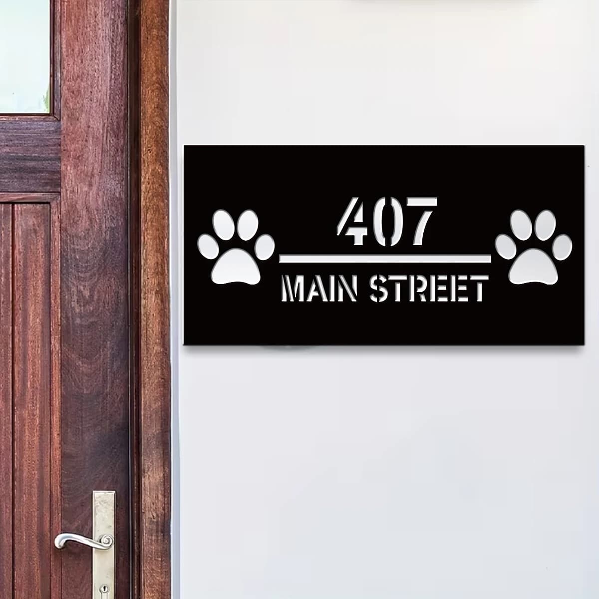 1pc Custom Number& Text Acrylic Double Layer House Number Sign, Address Door Number, for Home, Apartment, Mailbox Decor
