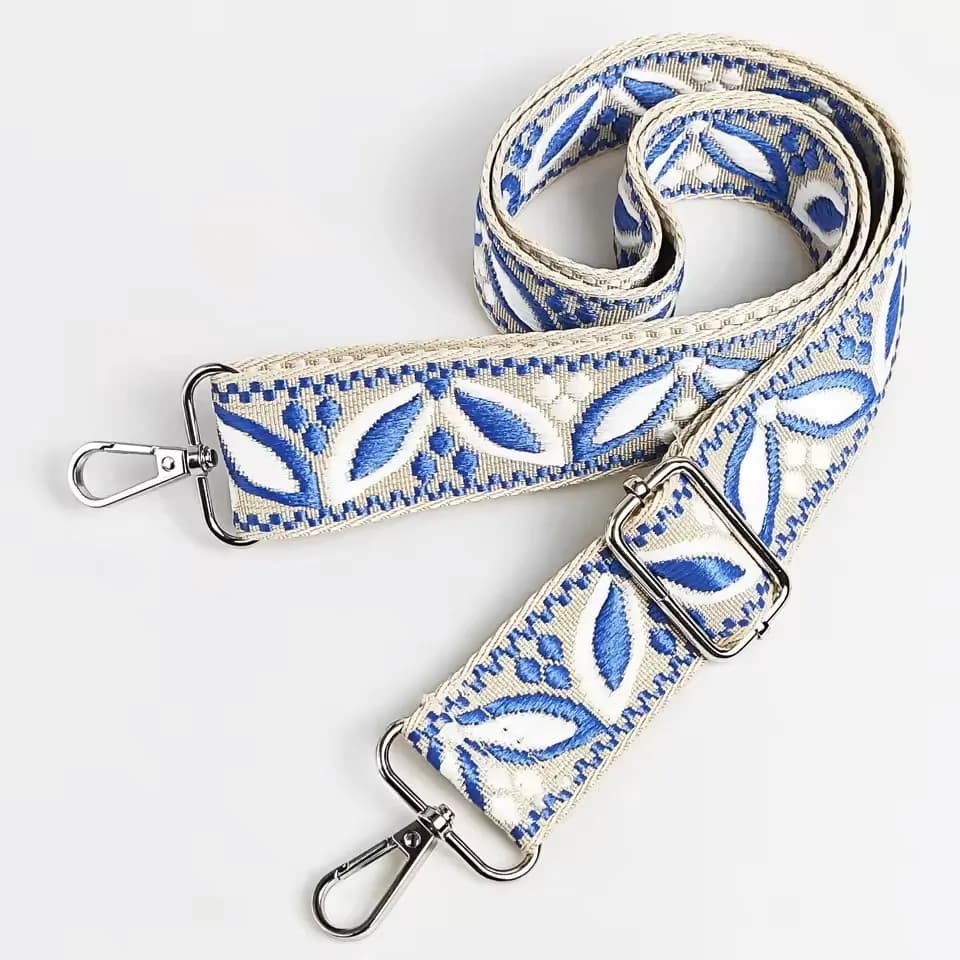 1 Piece 1.50inch Wide Adjustable Handbag Purse Strap Replacement Crossbody Shoulder Strap Magnolia Pattern Jacquarded Strap