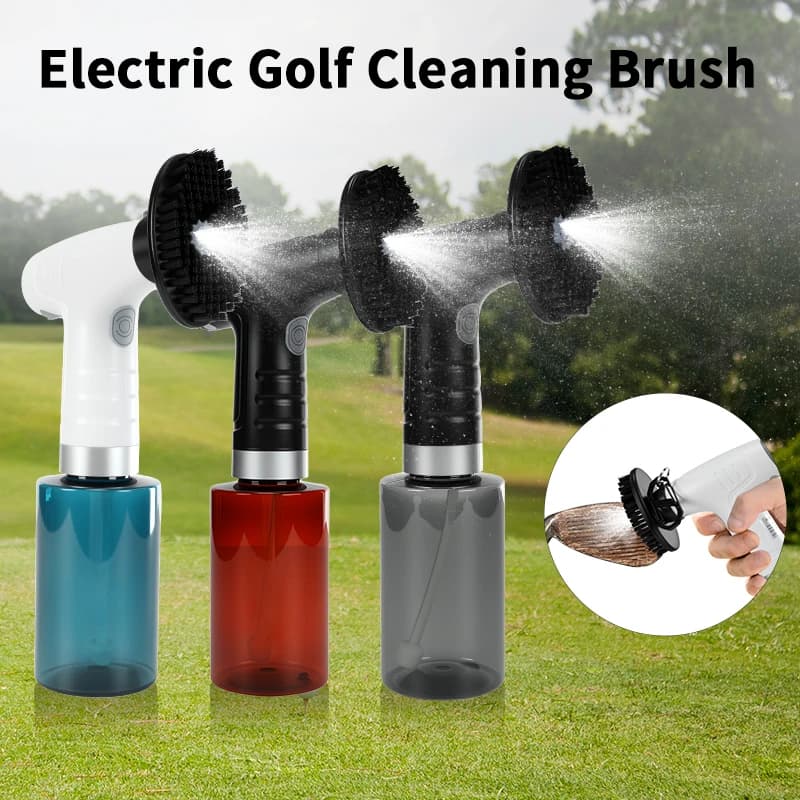 Spazzola elettrica per la pulizia del golf, 1 pezzo, spray d'acqua portatile, universale per mazze/scarpe/borse, strumento multifunzionale ricaricabile