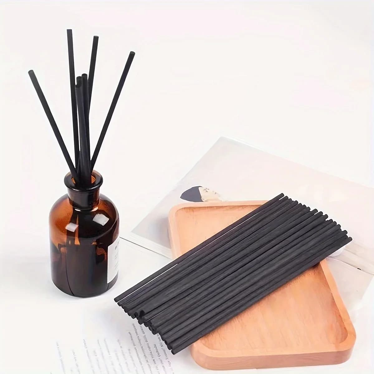 10/50 pezzi bastoncini in fibra diffusore aromaterapia asta volatile per la decorazione domestica del diffusore di fragranze