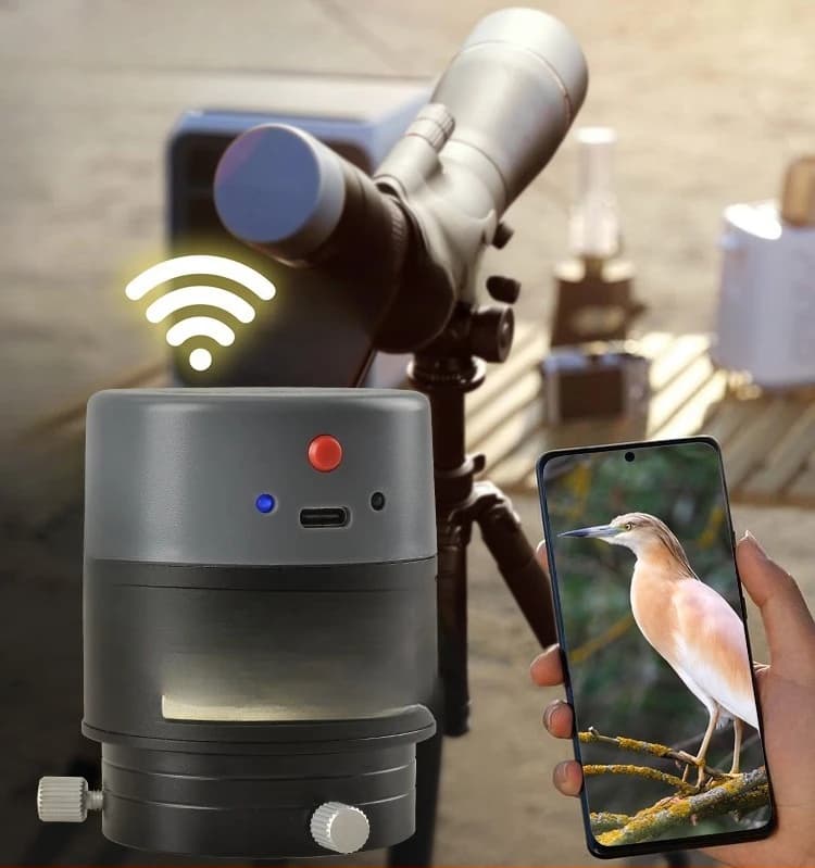 Telescopio astronomico monoculare per birdwatching con oculare elettronico wireless Wi-Fi 2K ad alta definizione