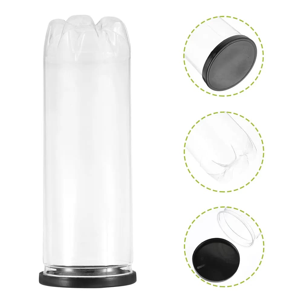 Contenitore per palline da tennis da 2 pezzi, contenitore trasparente portatile in PVC per palline, organizer a forma di bottiglia, pratico cilindro per forniture sportive