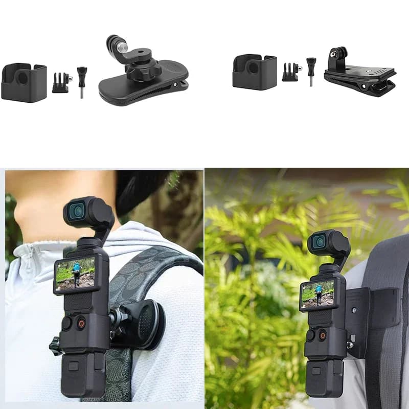 4in1 Action Gimbal Backpack Clip Adapter Board Adapter Spin Clip Support for DJI Osmo Pocket 3 Camera Accessories