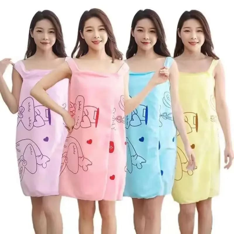 Fashionable Microfiber Wearable Bathroom Towel Ultra Soft Quick Drying Soft Bathrobe Suitable for Leather Swim skirt Use spa