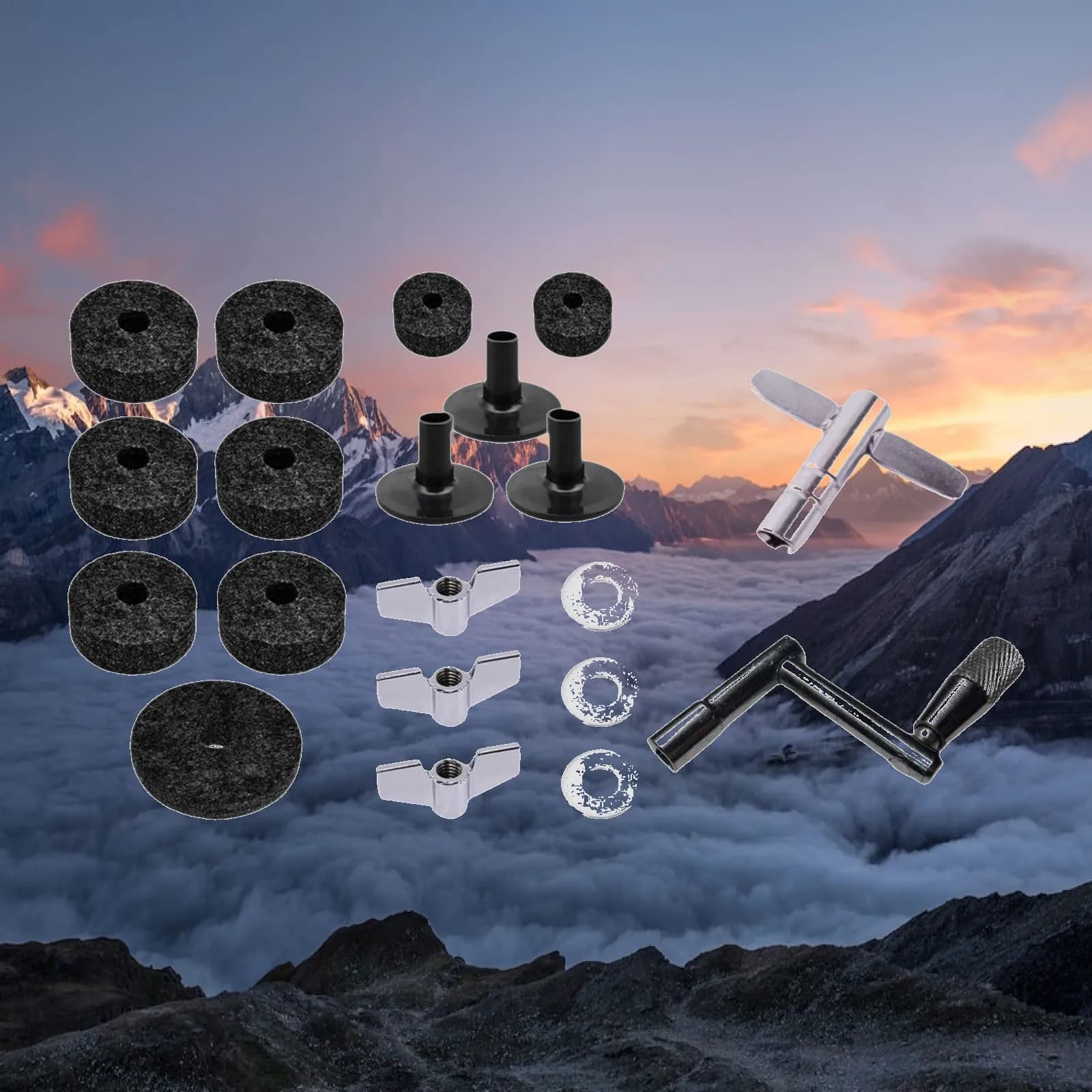 Drum Pads Replacement Accessory Cymbal Stand Wing Nuts Set for Drums Accessories Floor Damping