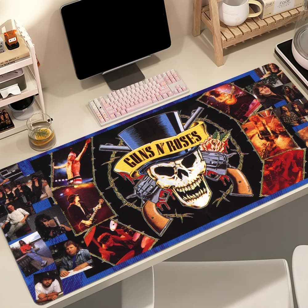 G-Guns N R-Roses Band Mouse Pad Non-slip Thickened MousePad Student Gaming Cushion Large Writing Lockedge Office