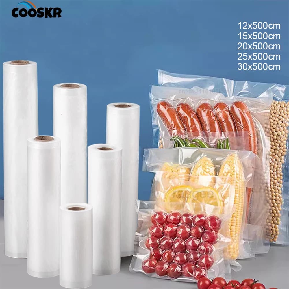 Vacuum Sealing Bags for Food Packing Bags for Sealing For Kitchen Vacuum Sealing Keep Food Fresh Bags for 5 Size Vacuum Rolls Without BPA