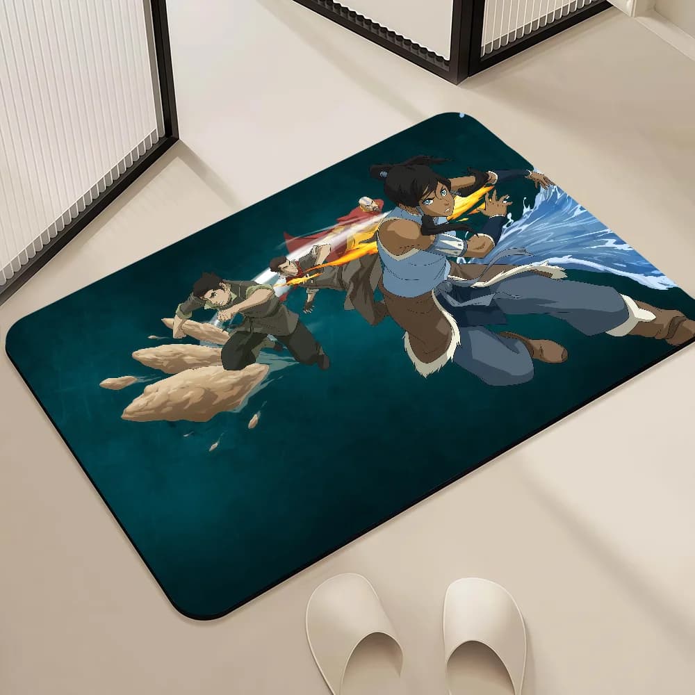 Tappeto da Ingresso a Tema Cartone Animato, Tappetino Decorativo per Bagno, Corridoio, Soggiorno e Balcone - Leggenda di Korra