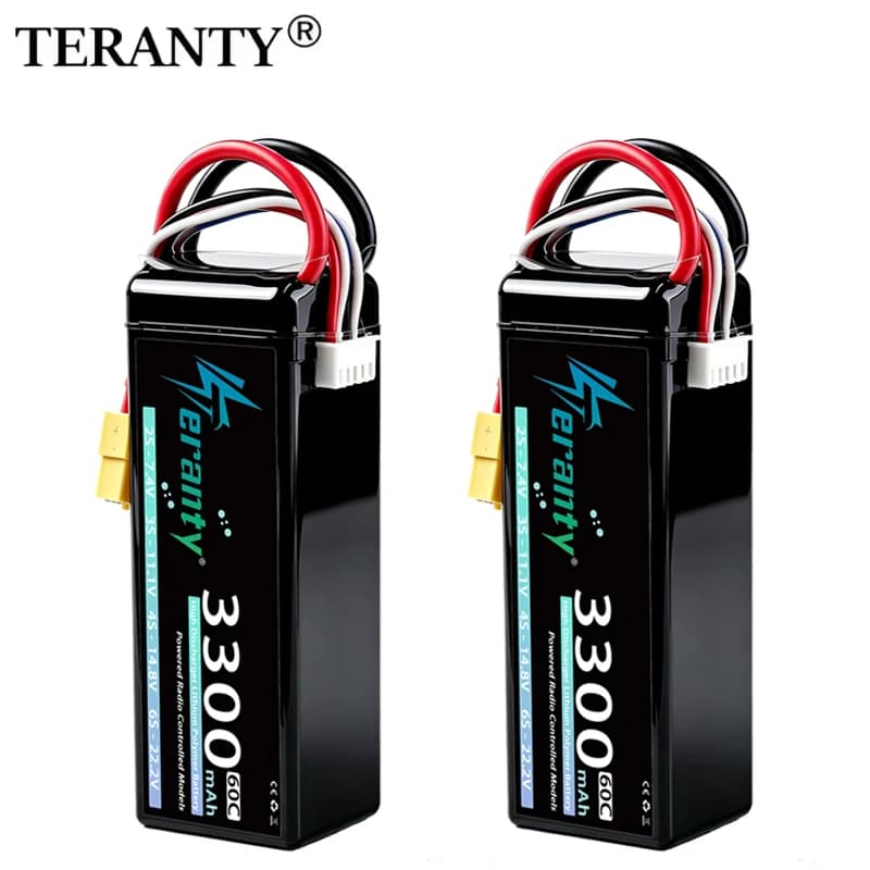 TERANTY 4S 3300mAh Lipo Battery 14.8V 60C / 15.2V 80C With T/XT60 for RC Car Truck Monster RC Airplane FPV Drones RC Boat
