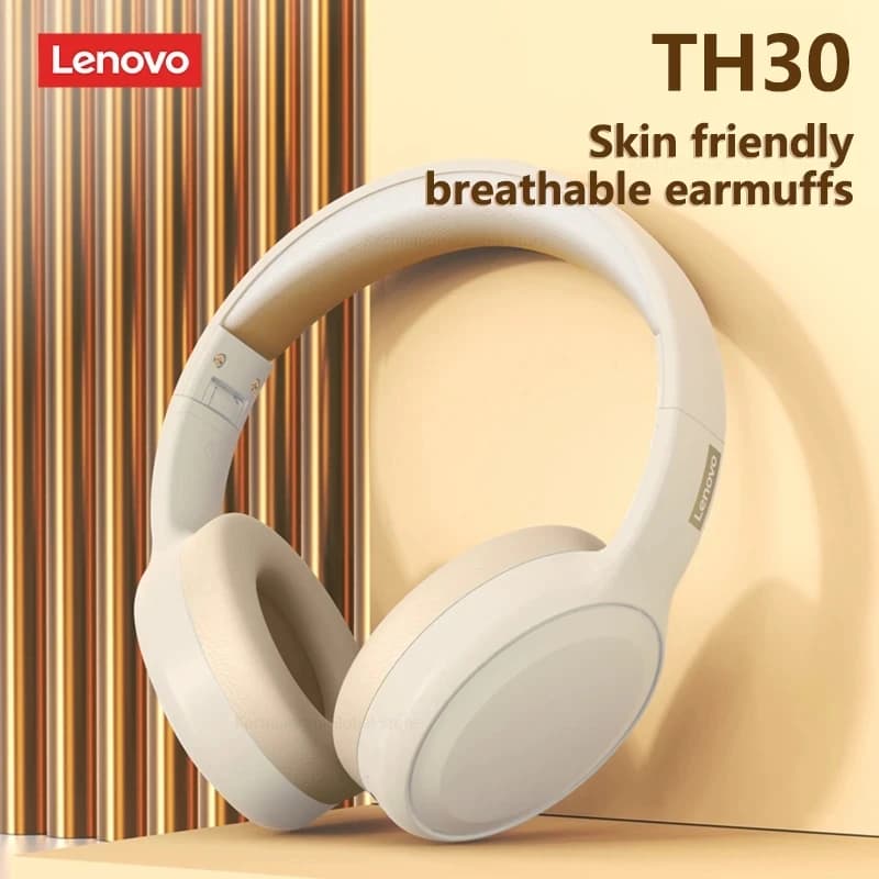 Cuffie wireless originali Lenovo th30, auricolari Bluetooth 5.0, cuffie pieghevoli, cuffie sportive, auricolari Bluetooth per giochi