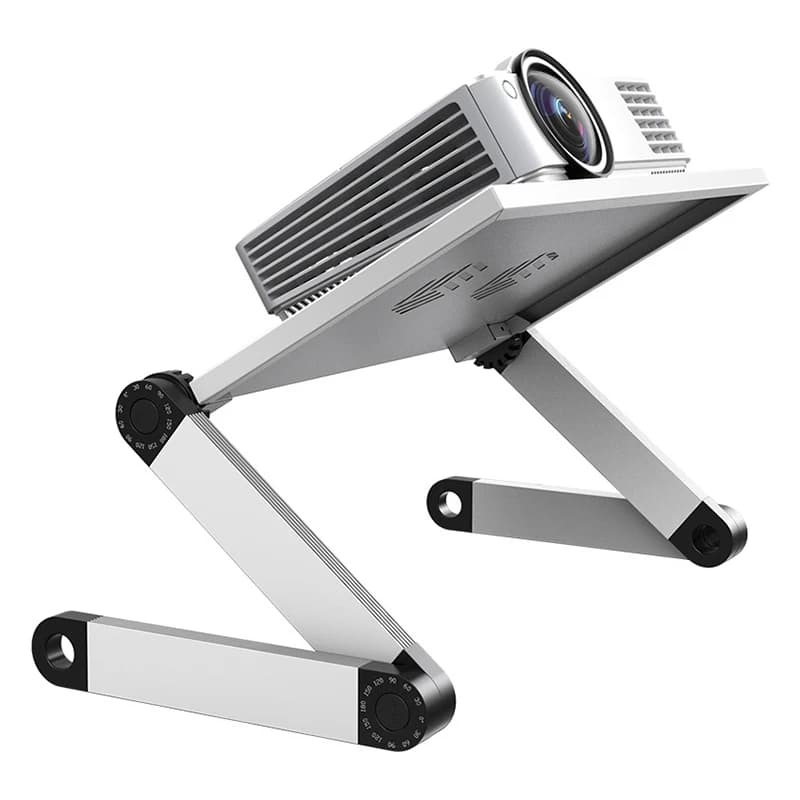 Supporto per proiettore in metallo Supporto per laptop Supporto da tavolo per computer regolabile in altezza e angolazione Staffa per proiettore Supporto verticale