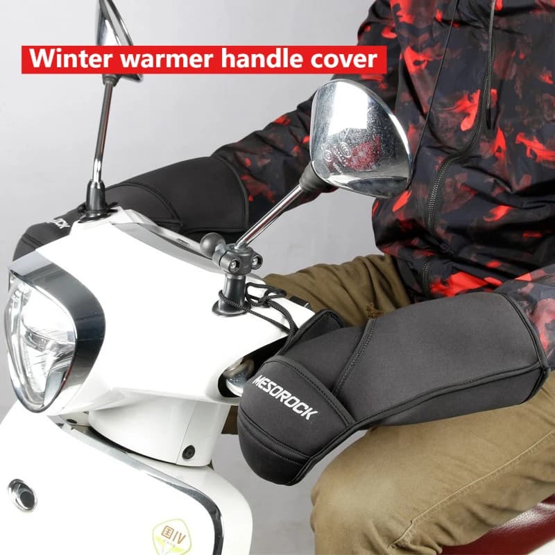 Copri manubrio invernale per moto antivento Guanti caldi e morbidi per manubrio impermeabili e resistenti al freddo