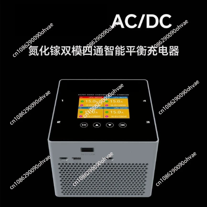 Caricabatterie intelligente a 4 canali dual-mode con alimentatore da 1000W per batterie al litio ad alta potenza F6+