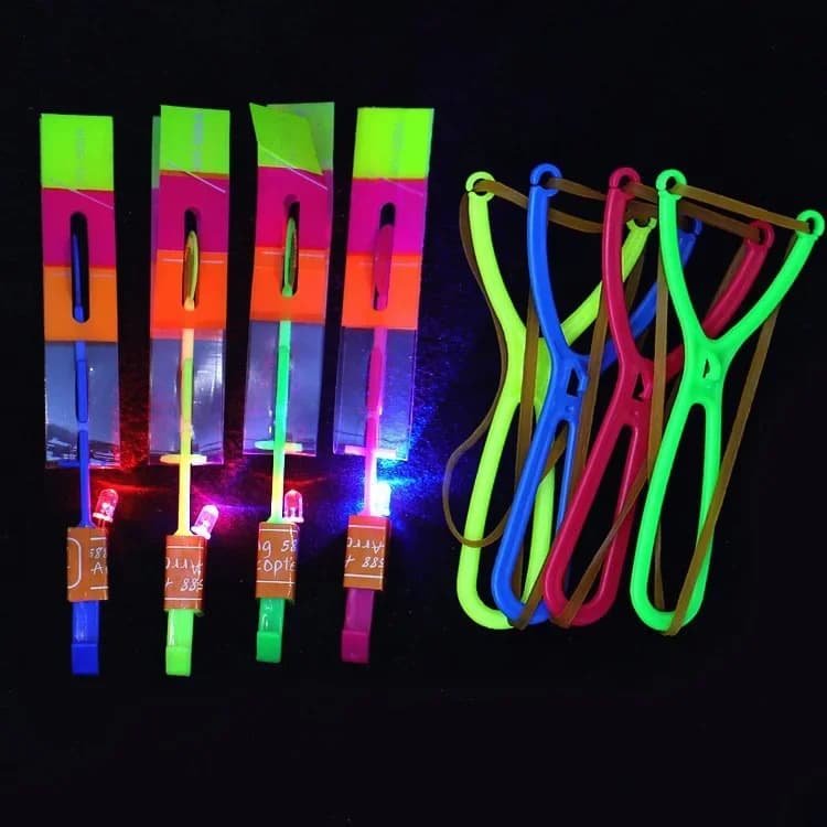 Giocattolo Libellula Luminosa a LED - Divertente Fionda con Freccia Luminosa Lampeggiante, Regalo per Feste per Bambini