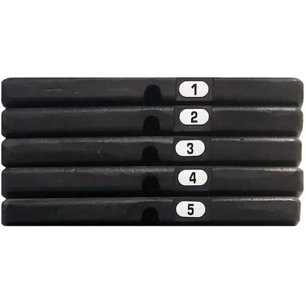 Home Gym Cable Machine Add-On Kit with 5 Cast Iron Plates, 50 Pound Weight Stack, Black