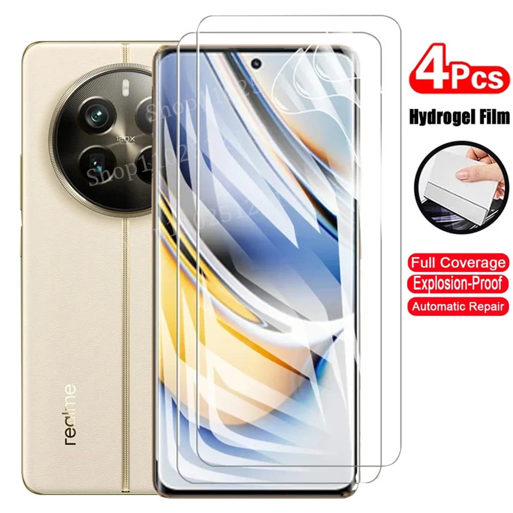 4PCS Pellicola idrogel per Realme 12 Pro Plus Protezione morbida per schermo per Realme 13 12 11 10 9 8 Pro Plus C67 4G 5G Non pellicola di vetro