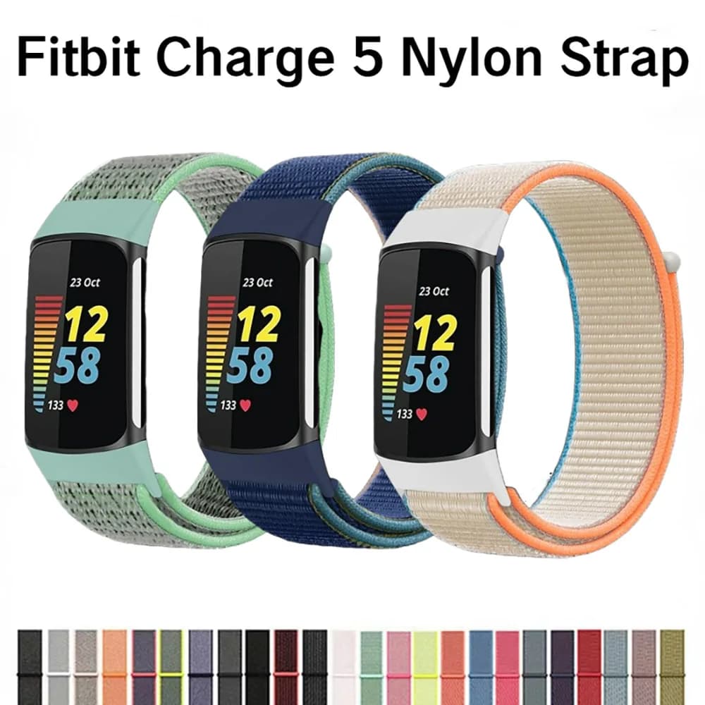 Cinturino ad anello in Nylon per Fitbit Charge 5 braccialetto sportivo intelligente originale Correa per cinturino traspirante Fitbit Charge 5