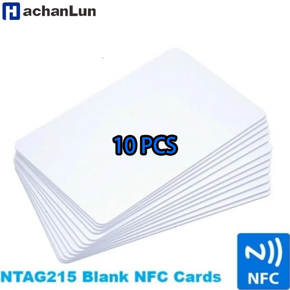 10PCS NTAG215 Carte NFC vuote Tag in PVC NFC215 13,56 Mhz TagMo Impermeabile RFID NFC Telefono 504 byte