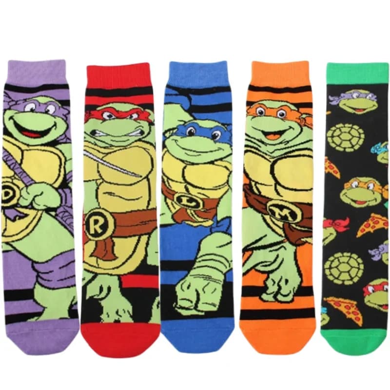 Anime Around Teenage Mutant Ninja Turtles Calzini di cotone TMNT Moda Casual Sport Calzini da uomo Alla moda La coppia Calzini Calze