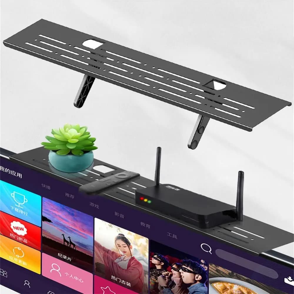 Pratico supporto per router TV ripiano superiore salvaspazio organizer per monitor per ufficio domestico espositore universale per computer