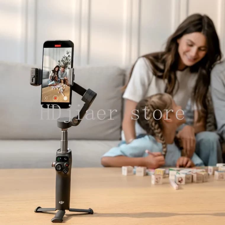 Osmo Mobile 8 Asta Selfie Pieghevole ed Estensibile con Stabilizzazione Gimbal a 3 Assi Anti-Shake per Riprese Vlog