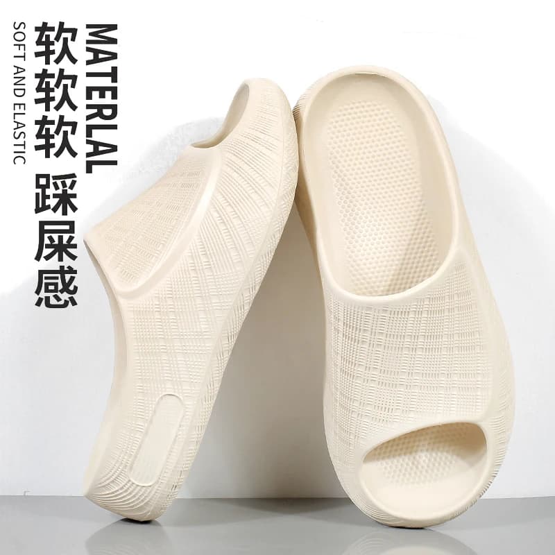Soft Platform Slides Sandals PVC Casual Thick Soled Slippers Beachwear Shoes Anti Slip Slippers Women Men Bathroom