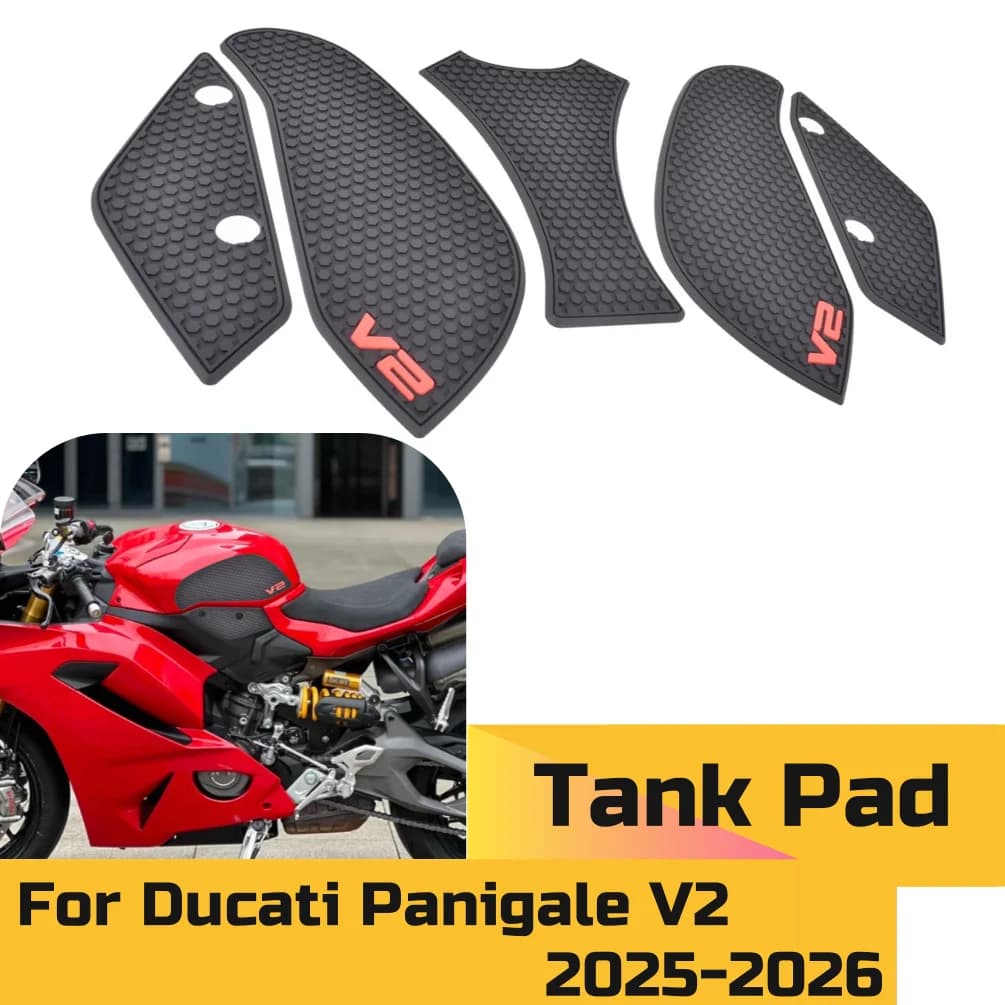 Wall stickers for Tank Carburet V2, Anti-slip Protections for Knee, Decalcomanie for Traction for Ducati Panigale V2 2025 2026, Motorcycle Accessories