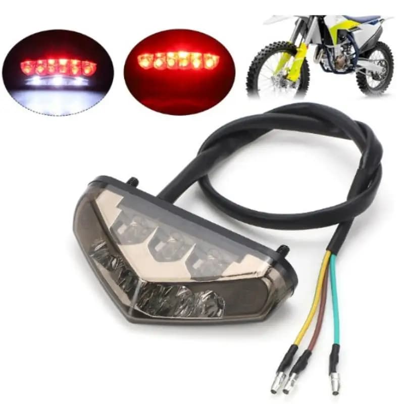 Mini Luce LED Posteriore per Moto, Luce Targa e Freno per Dirt Bike, ATV, Chopper, Scooter, Cruiser