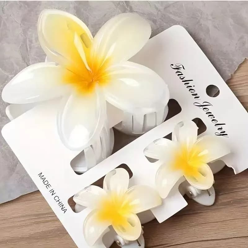 Summer Hair Clip in Flower Shape Acrylic for Women, Sweet Forcine, Crab Springs, Girls' Stops, Big Hair Accessories