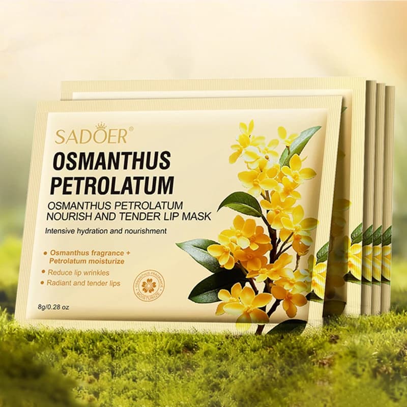 SADOER Osmanthus Crystal Collagen Lip Mask Anti Rugs Nutrient Lip Lip Hydrating Lip Patch for Lips Skin Care Products