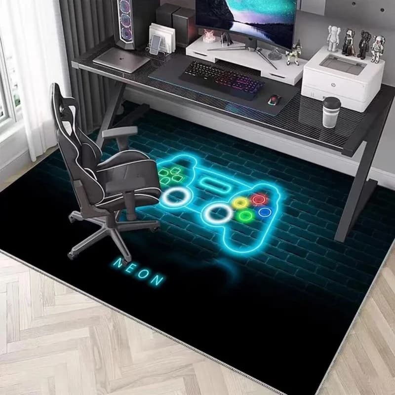 Tappetino per Sedia da Gaming VIKAMA Neon, Antiscivolo e Resistente all'Usura, per Dormitorio, Camera da Letto, Sala Giochi, Decorazione Casa