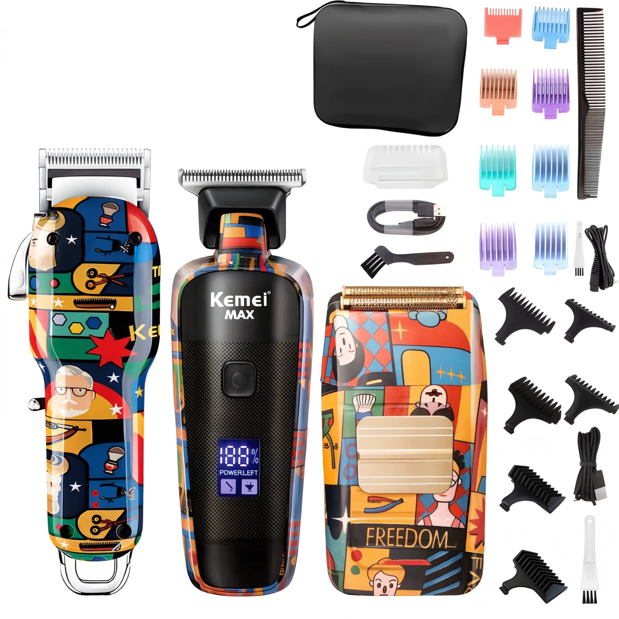 Professional rechargeable electric haircuts model Graffiti hair cutter razor man KM-MAX2092 KM-MAX5090 KM-1102H