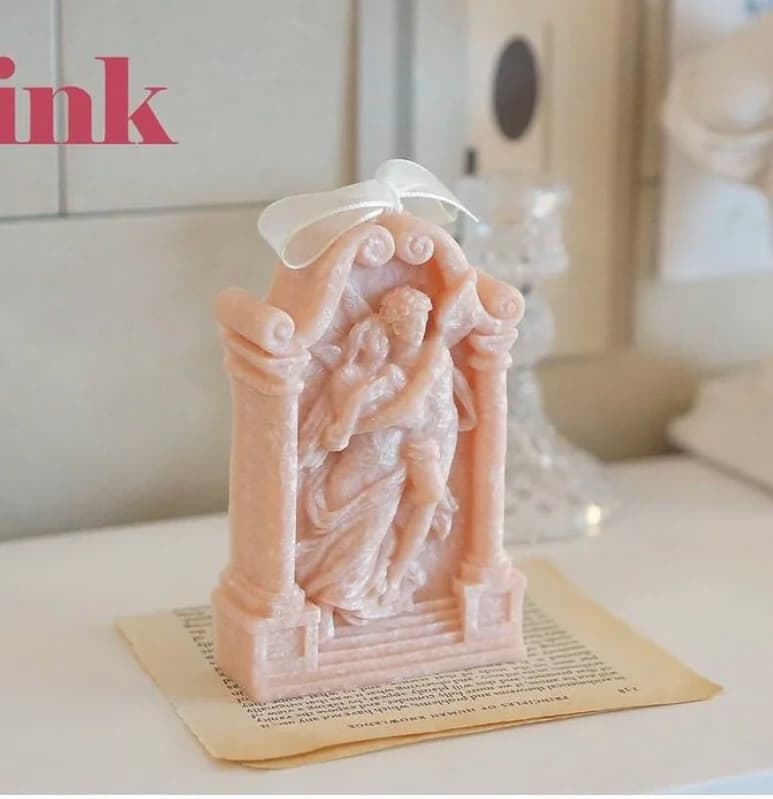 Greek Love Mythology Elements Candle Mold Roman Character Relief Architecture Scented Candle Making Handmade Soap Mold