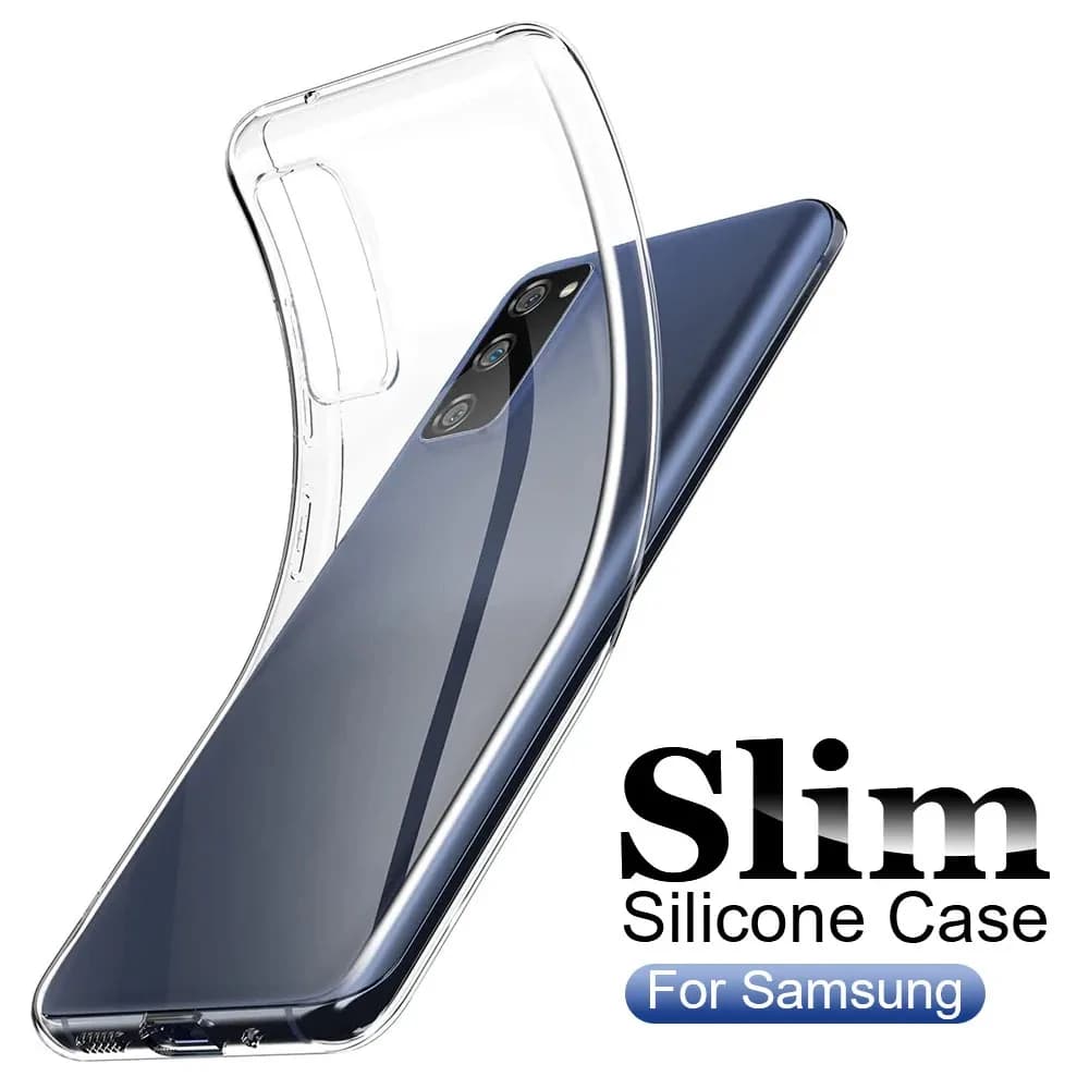 Custodia morbida ultra sottile per Samsung Galaxy S23 S22 S21 S20 Nota 20 Ultra 10 S10 S9 Plus 9 8 Cover posteriore in silicone trasparente Shell