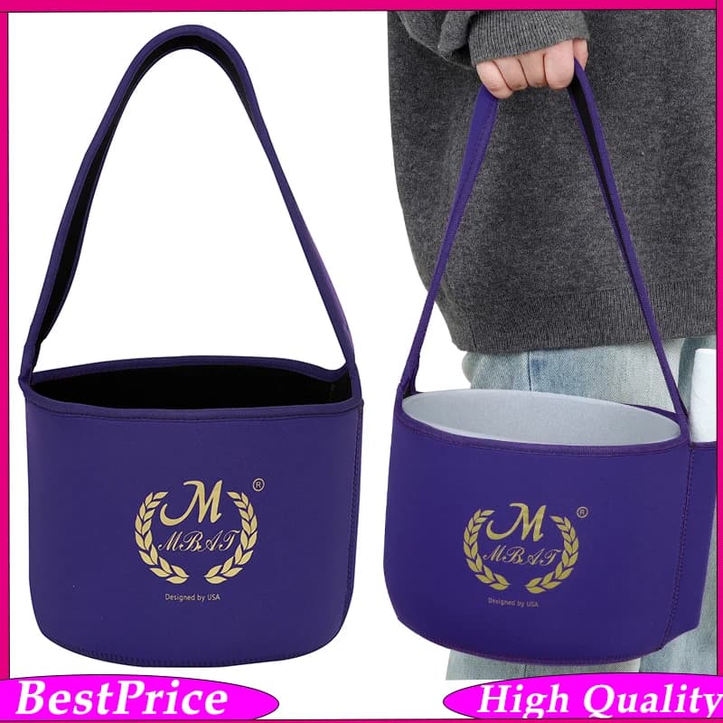 Purple Crystal Singing Bowl Carrying Bag Neoprene Diving Cloth Tote 6/8/10/11/12 Inch Bowl Carrying Bag Portable & Convenient