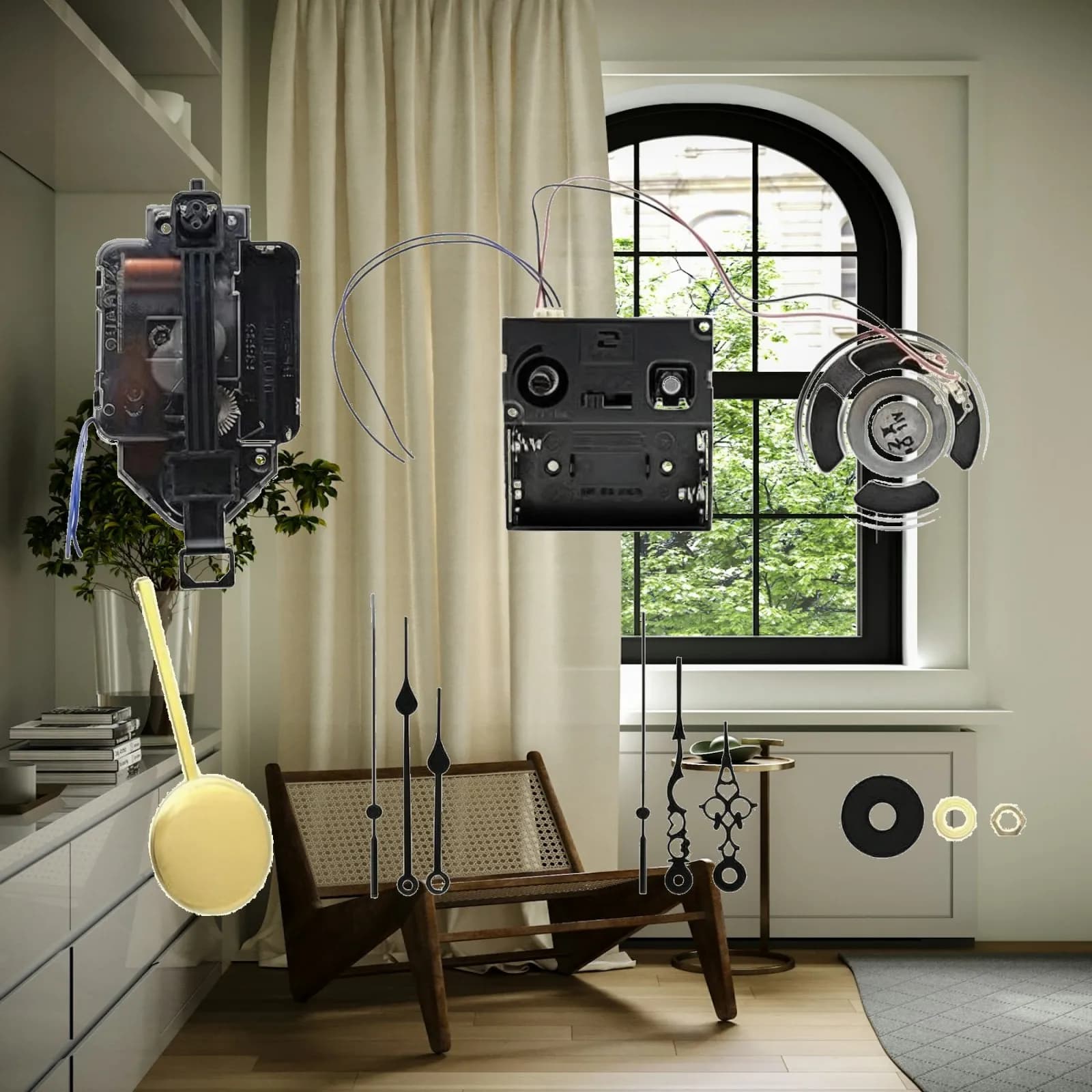 pendulum clock movement, sound module, striking clock movement, precise time