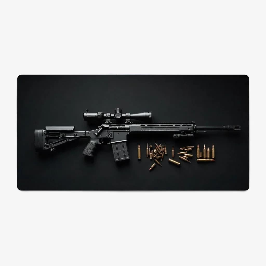 Fucile Pistola Revolver Pistola Large Mouse Mat Precision Game Design Desk 80X40 Non-slip rubber background Office Mat with Washable Surface