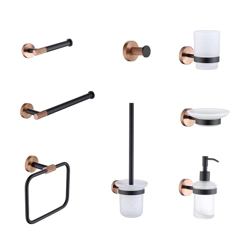 Wall soap holder in black rose gold, towel rack, bathrobe ring, toilet paper holder, kitchen facilities, hardware, bathroom accessories