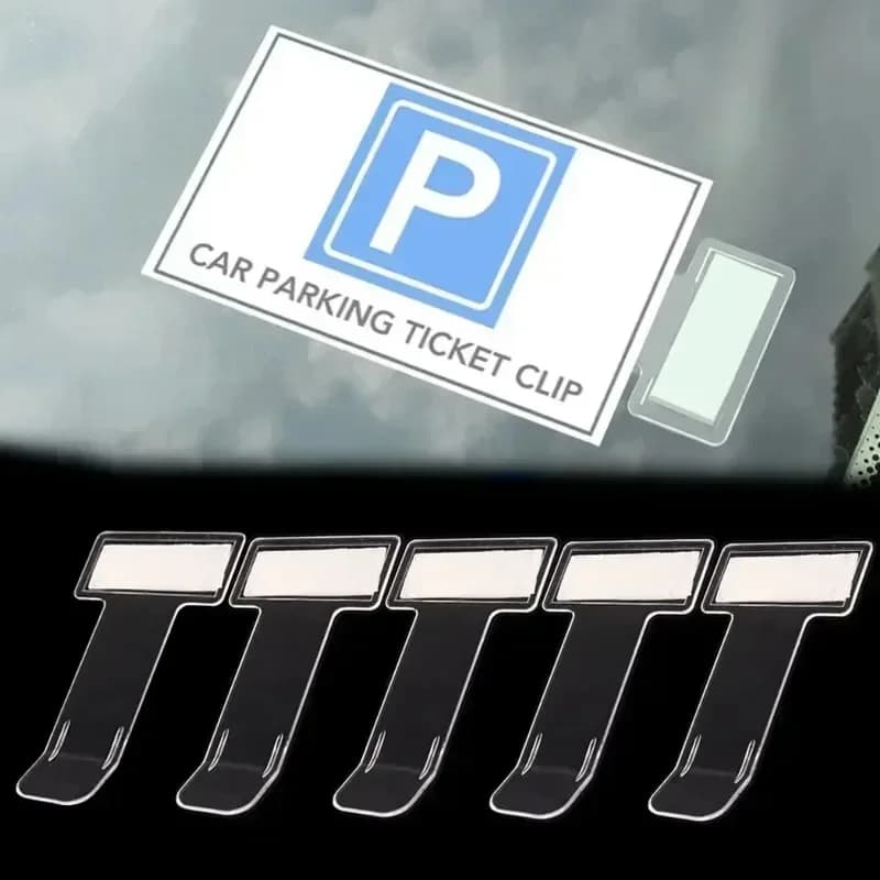 5 pezzi clip per biglietto di parcheggio per auto supporto per biglietto per parabrezza supporto per fissaggio organizzatore adesivi per parabrezza per styling auto Home Office