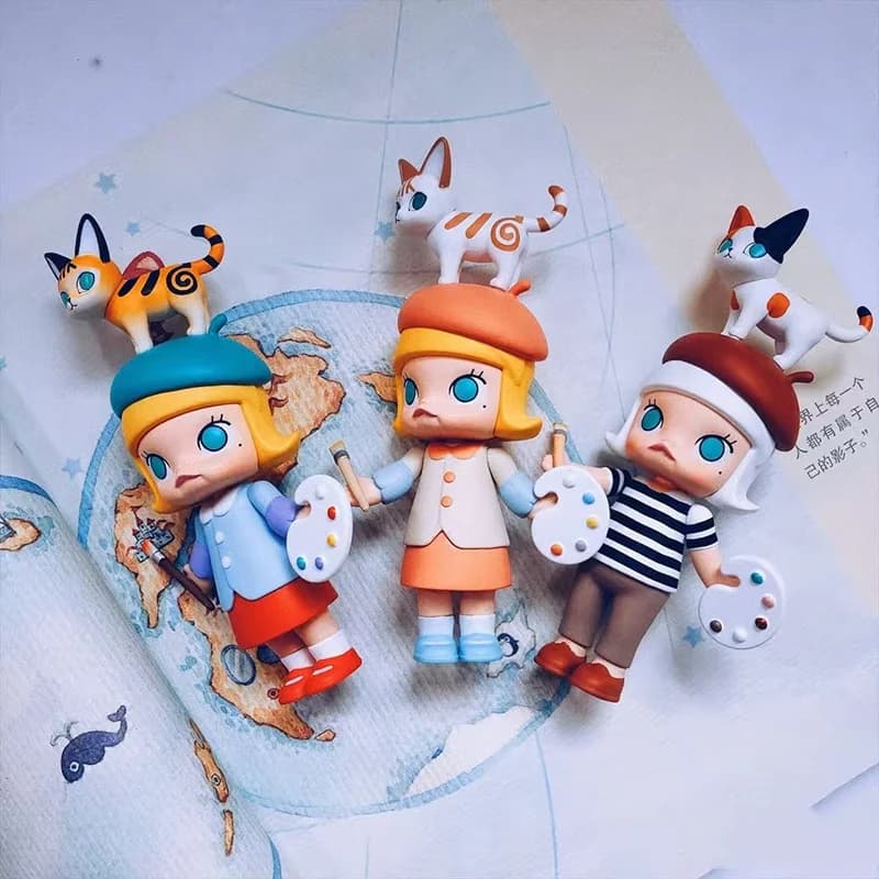 POP MART Molly Auction Series Trendy Blind Random Box Toys Mystery Box Action Surprise Gift
